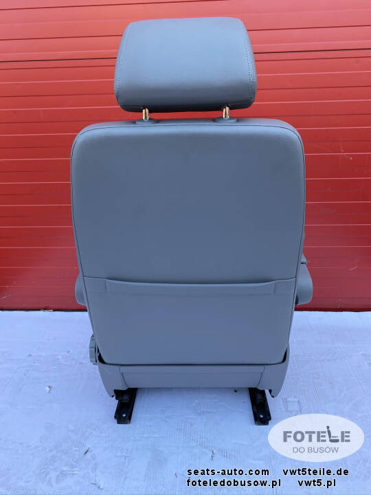 Seat VW T5 front UK driver EU passenger Grey Leather Alcantara adjustments armrests Airbag heated