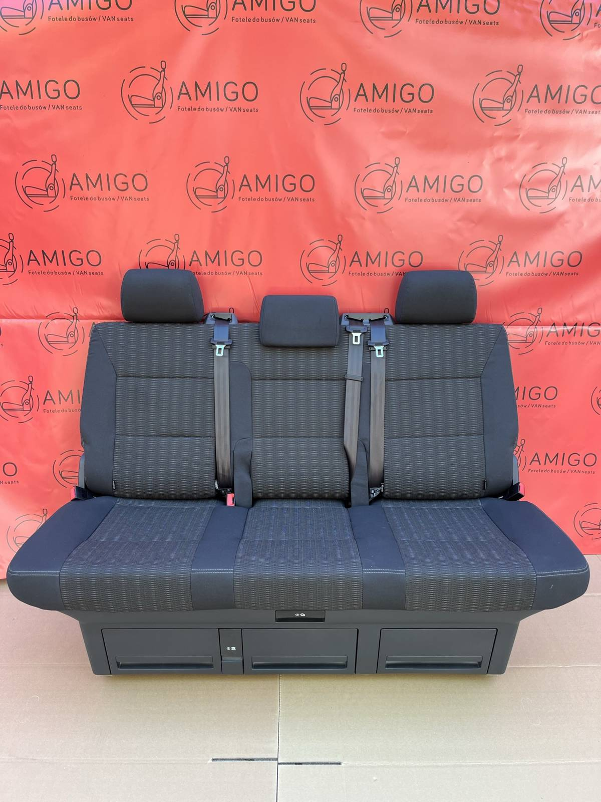 Bench rear triple seat VW T5 T6 Pandu Multivan Caravelle
