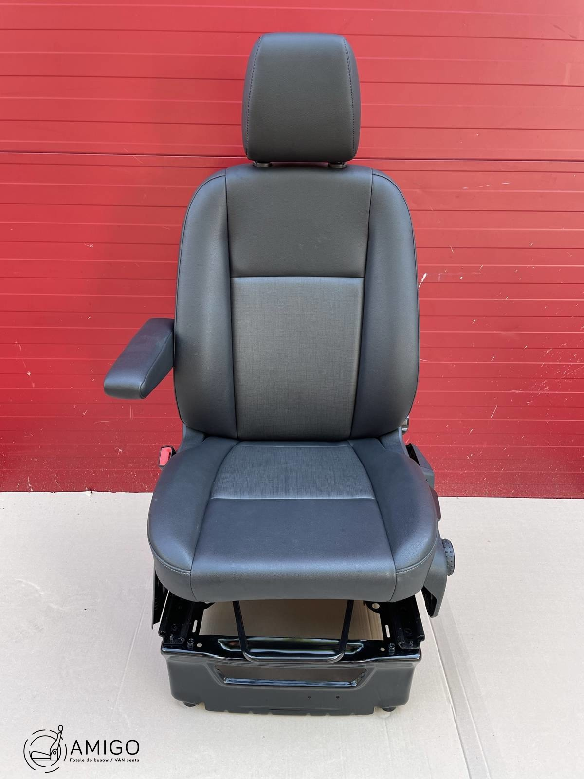 Ford Transit Custom Seat UK passenger | EU driver armrest 2012-2022 black leatherette NEW