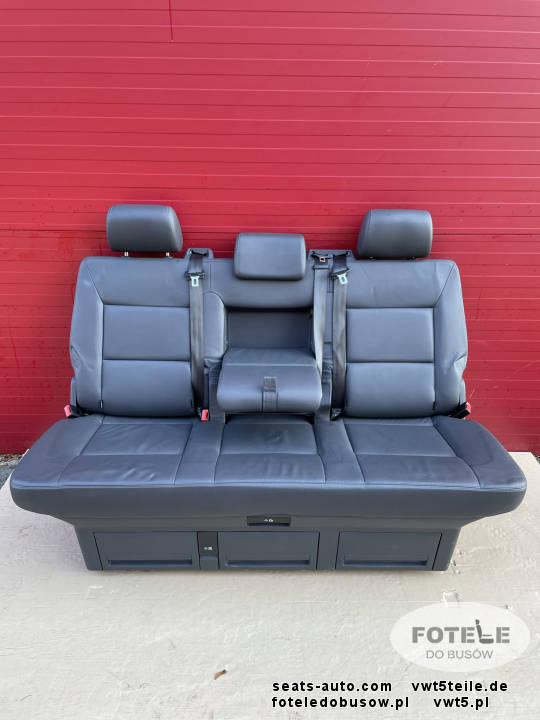 Bench rear triple seat VW T5 T5.1 anthracite leather Multivan Caravelle