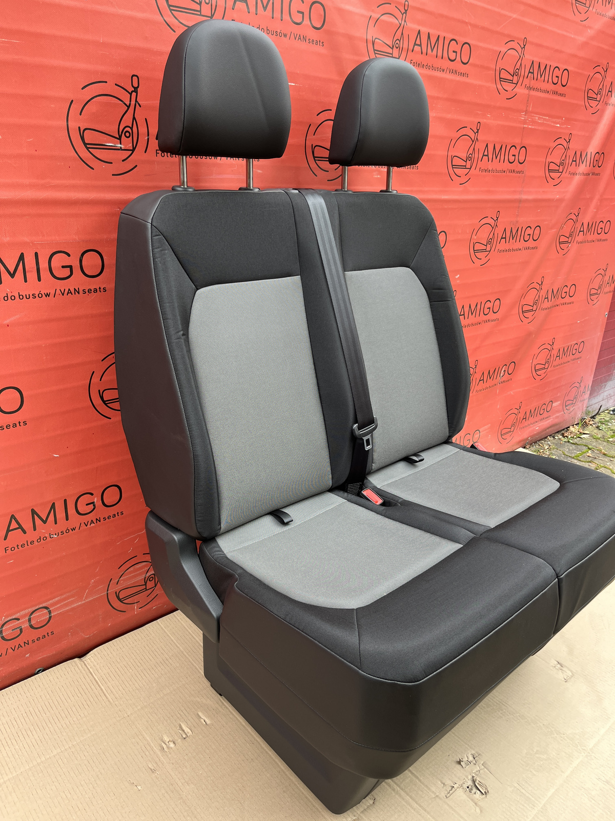 Seat VW Crafter II MAN TGE 2016-2025 double bench passenger seat front LHD occupancy mat