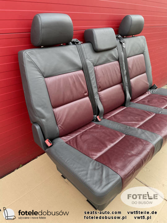 Bench rear triple seat VW T5 anthracite leather Multivan Caravelle CONCERT t6