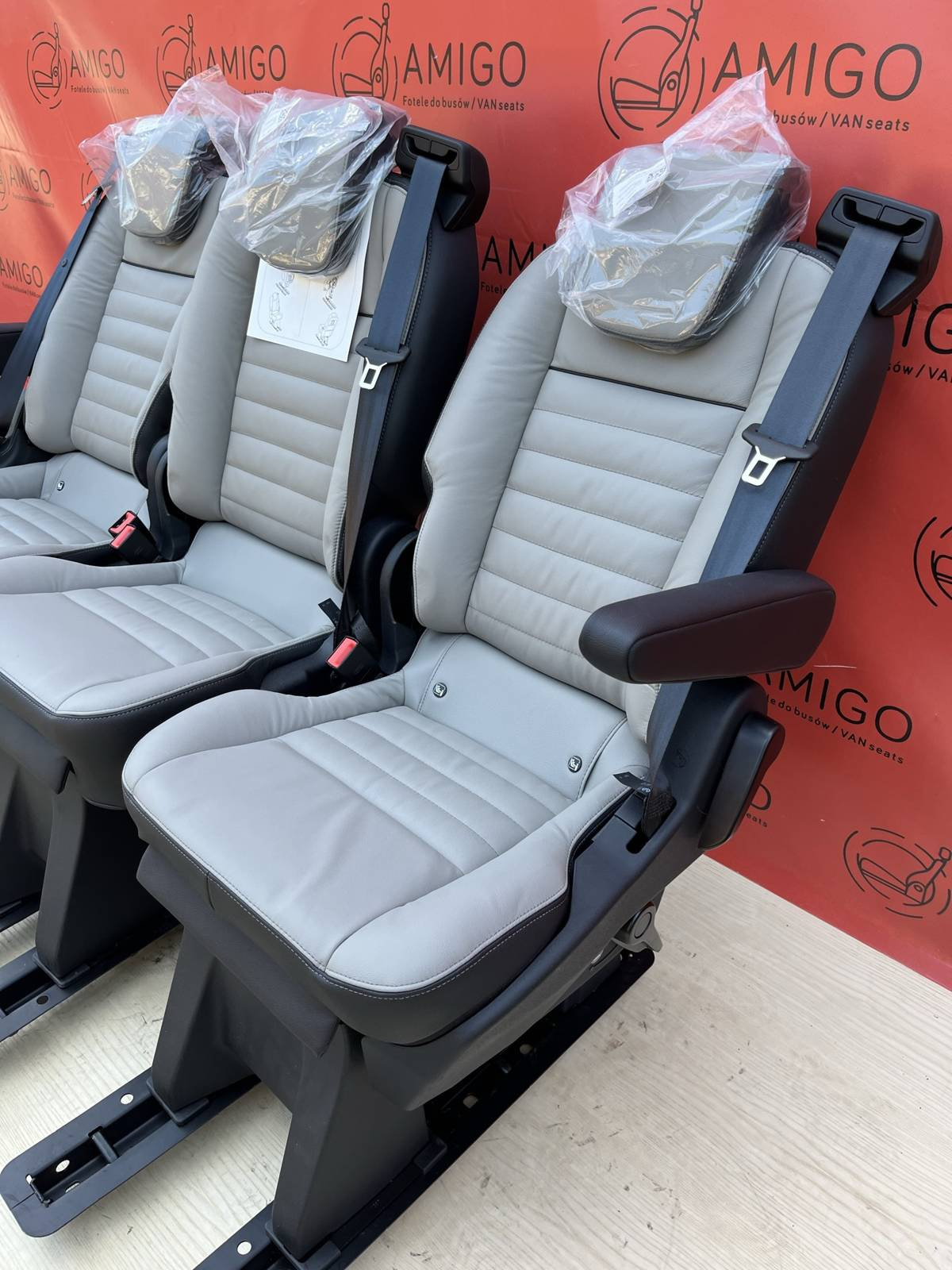 Seat Ford Transit Custom Tourneo bench rear folding seats 3x single seat leather
