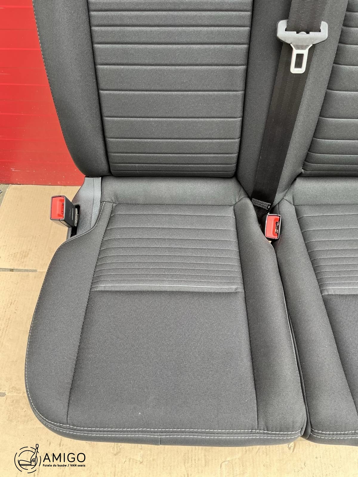 Ford Transit Custom double front passenger bench black Inroad heating RHD