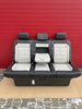 Bench rear triple seat VW T6 black leather SAVONA moonrock grey Multivan Caravelle t5