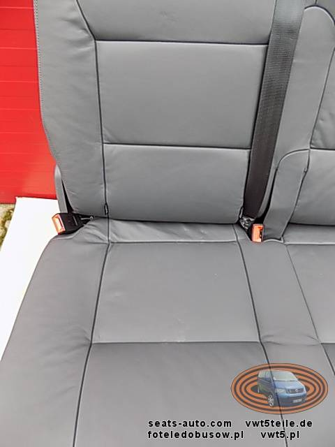 Bench rear triple seat VW T5 T5.1 anthracite leather Multivan Caravelle