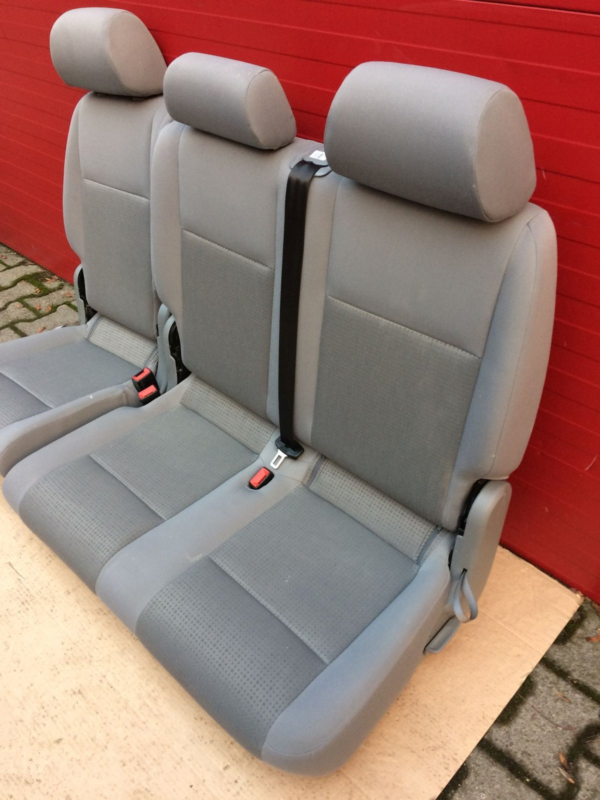 Seat rear bench double VW Caddy second row grey