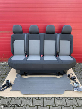 Seat VW Crafter II MAN TGE 2016-2025 quadruple rear four-seats bench belts