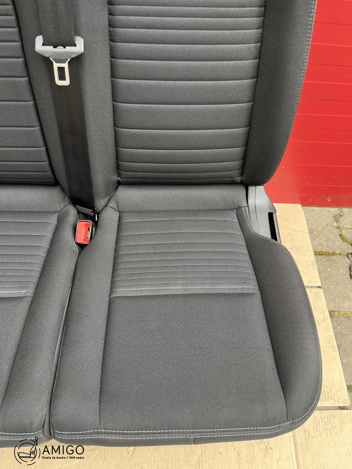 Ford Transit Custom double front passenger bench black Inroad heating RHD