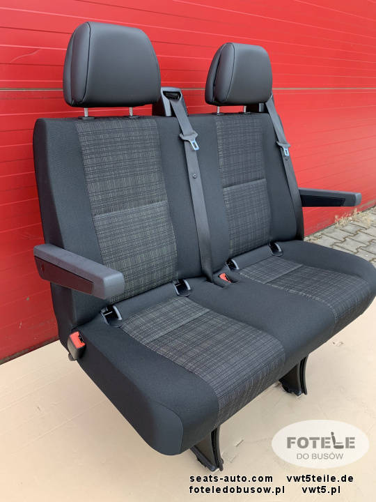 Seat Mercedes Sprinter W906 rear double bench seat with armrests isofix TUNJA