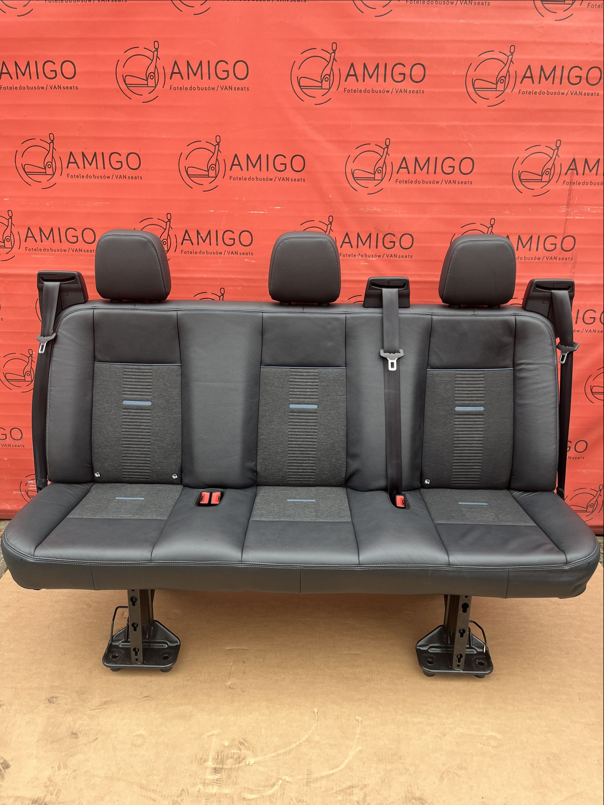 Seat Ford Transit Custom bench triple rear Crew Cab belts Active