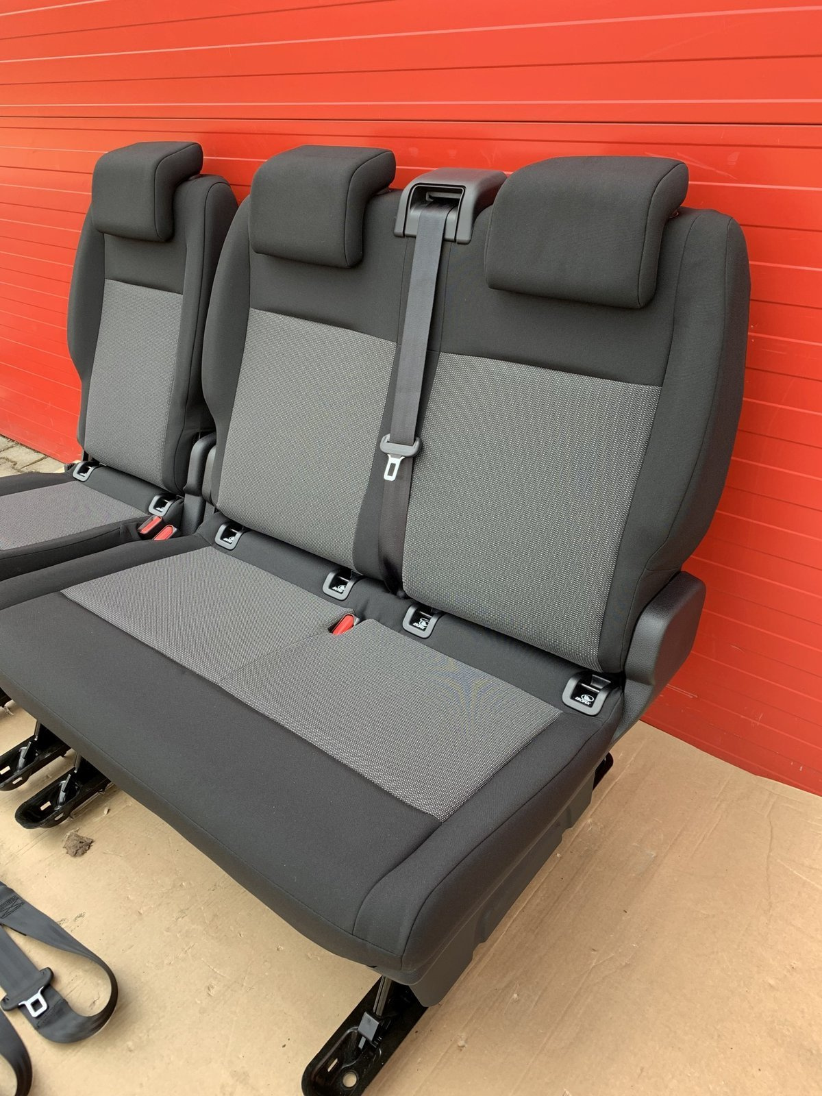 Bench rear triple double + single seat Toyota Proace Traveller Spacetourer Expert Vivaro C belts mounts
