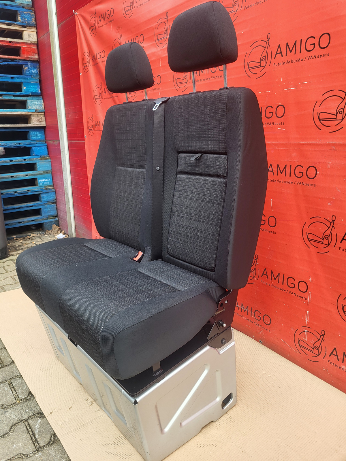 Seat Mercedes Sprinter W907 W910 Bench front double Tunja fabric LHD swivel