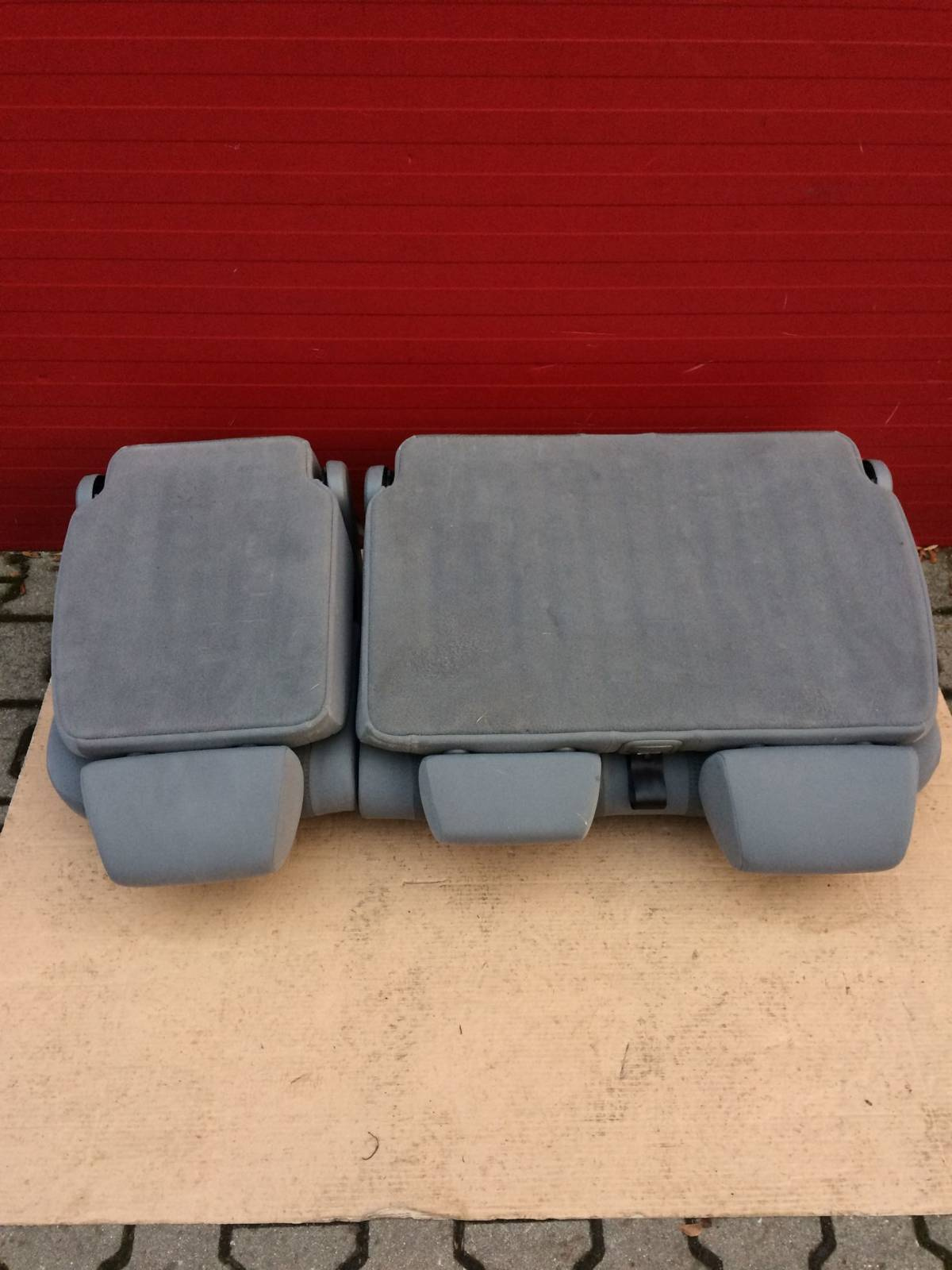 Seat rear bench double VW Caddy second row grey