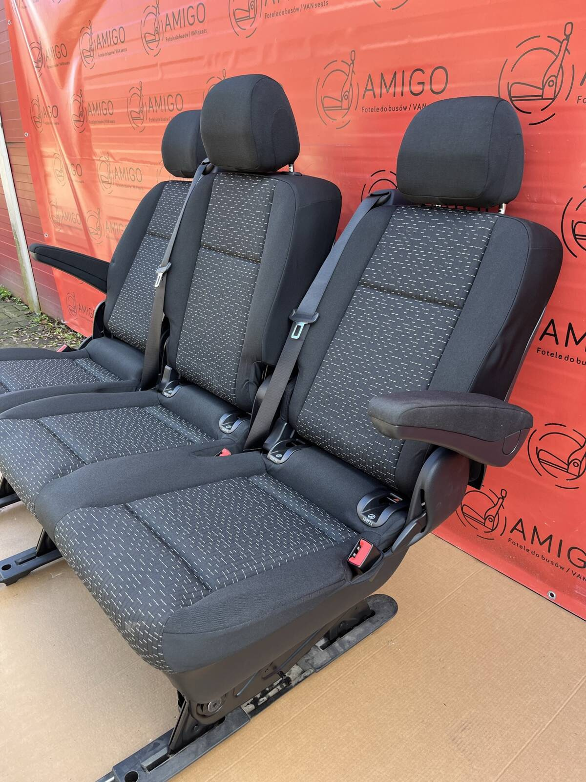 Rear Seat Triple bench single 2+1 MERCEDES W447 Vito Tourer CALUMA LHD armrests