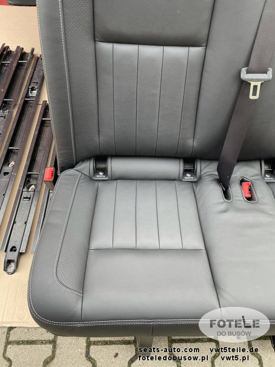 Seats Mercedes Sprinter W907 set rear triple bench + 2x double LEATHER seat