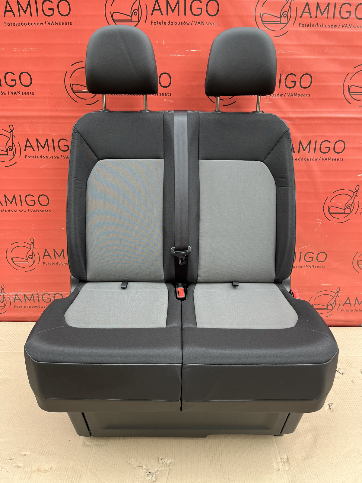 Seat VW Crafter II MAN TGE 2016-2025 double bench passenger seat front LHD occupancy mat