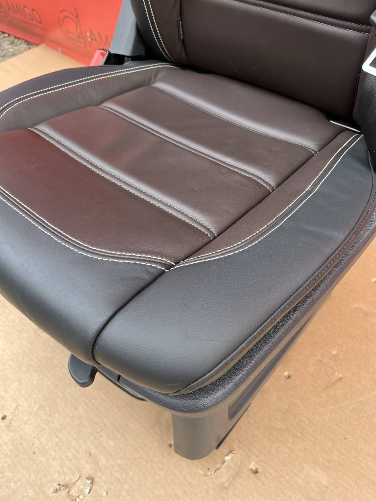 Seat VW T6 Multivan Caravelle Leather Mocha brown swivel rear T5 T6.1