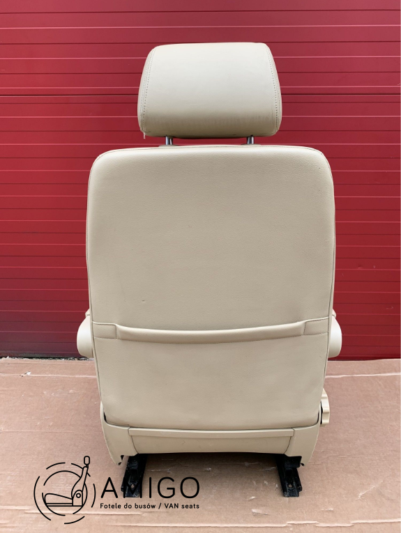 Seat VW T5 front UK passenger | EU driver Beige Leather adjustments armrests