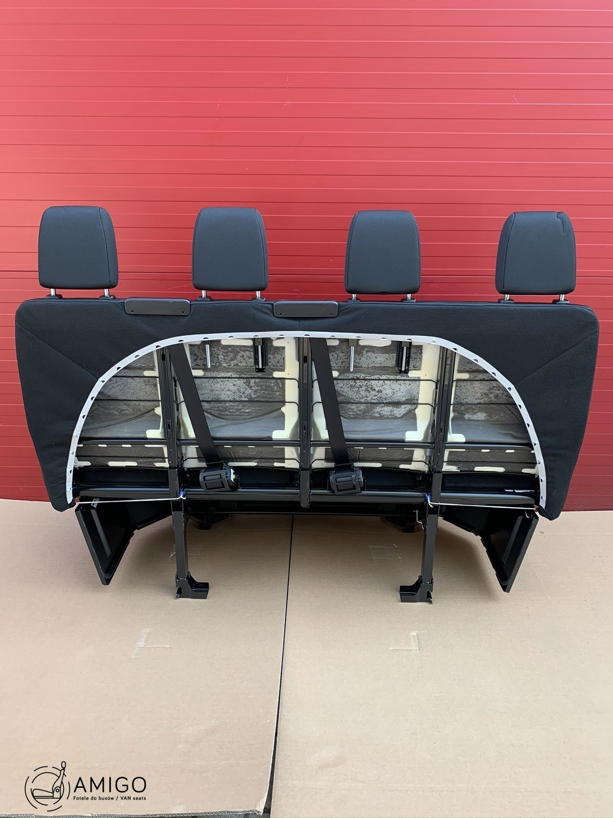 Seat Mercedes Sprinter W907 CREW CAB quadruple rear four-seats bench belts floor