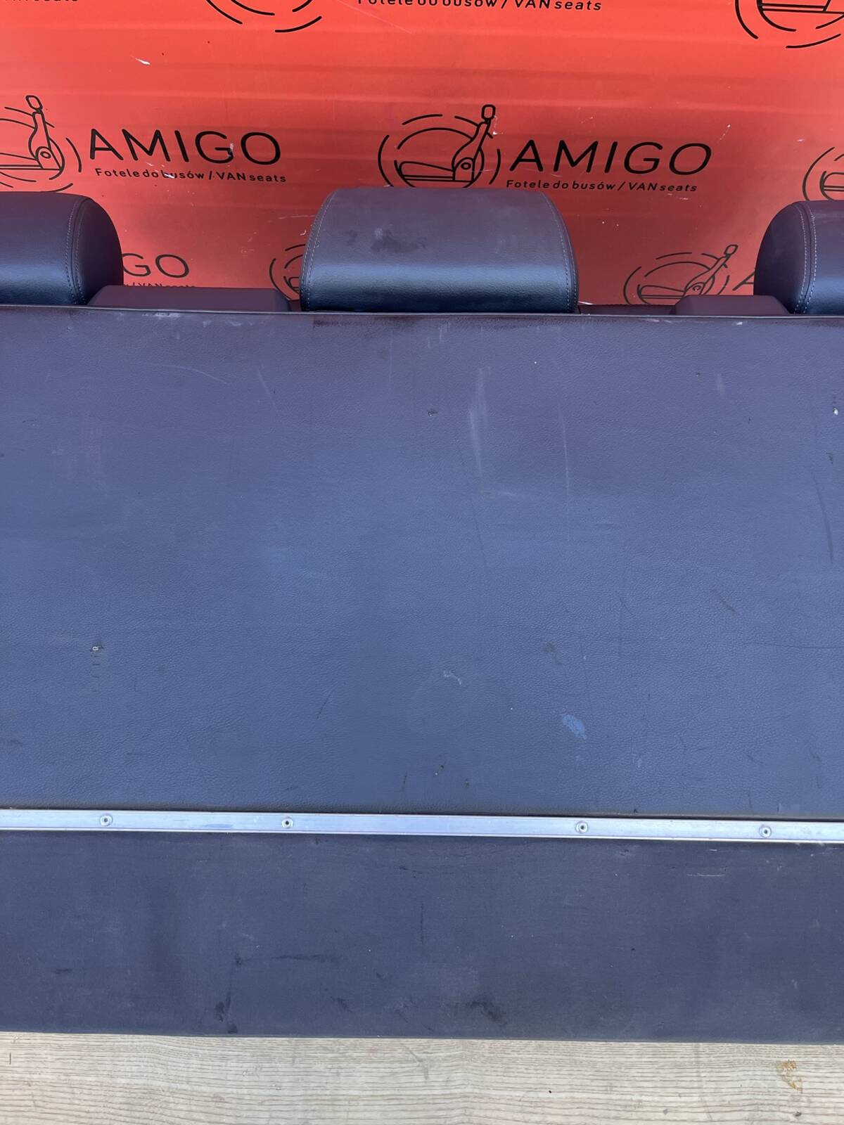 Bench rear triple seat VW T5 anthracite leather Multivan Caravelle