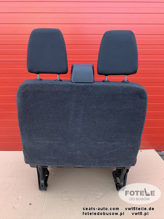 Ford Transit Custom 2017-22 double front passenger bench black Quadrant RHD