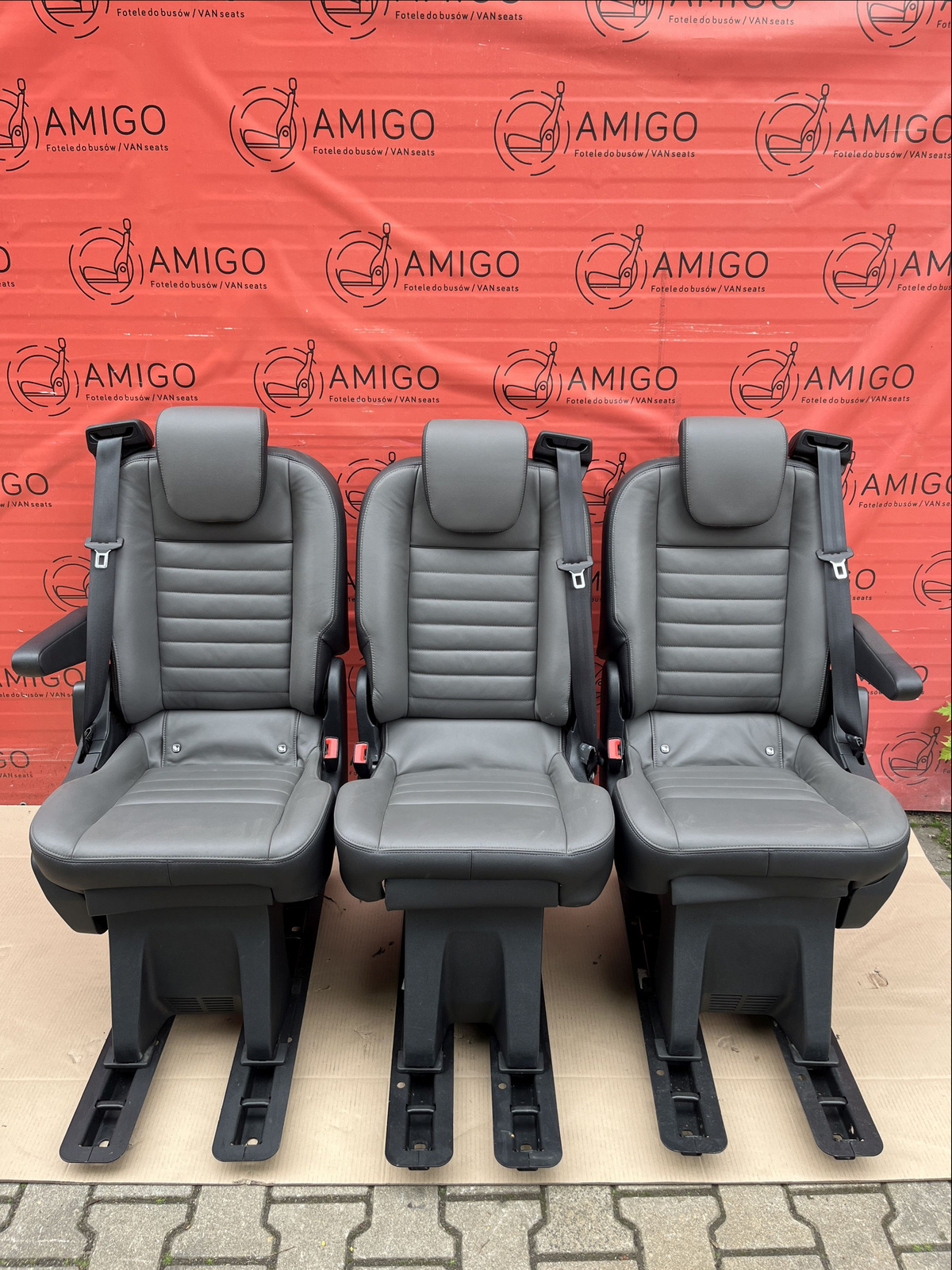 Seat Ford Transit Custom Tourneo bench rear folding seats 3x single seat leather