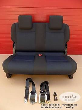 Seat rear bench double VW Caddy MAXI third row set seat belts mounts NEW!
