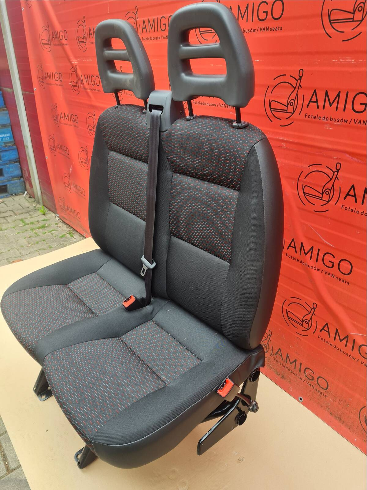 Seat Fiat Ducato Boxer Jumper Relay double front bench cupholder passenger LHD