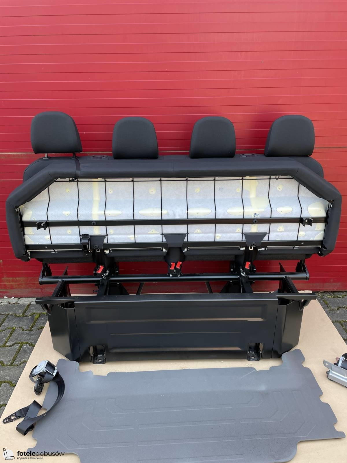 Seat VW Crafter II MAN TGE 2016-2022 quadruple rear four-seats bench belts