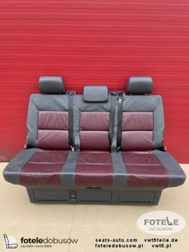 Bench rear triple seat VW T5 anthracite leather Multivan Caravelle CONCERT t6