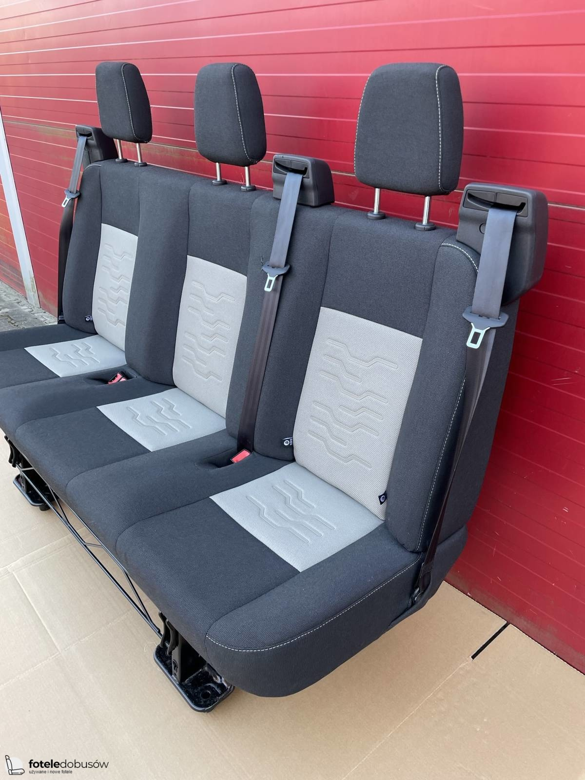 Seat Ford Transit Custom Ecko bench triple rear Crew Cab belts