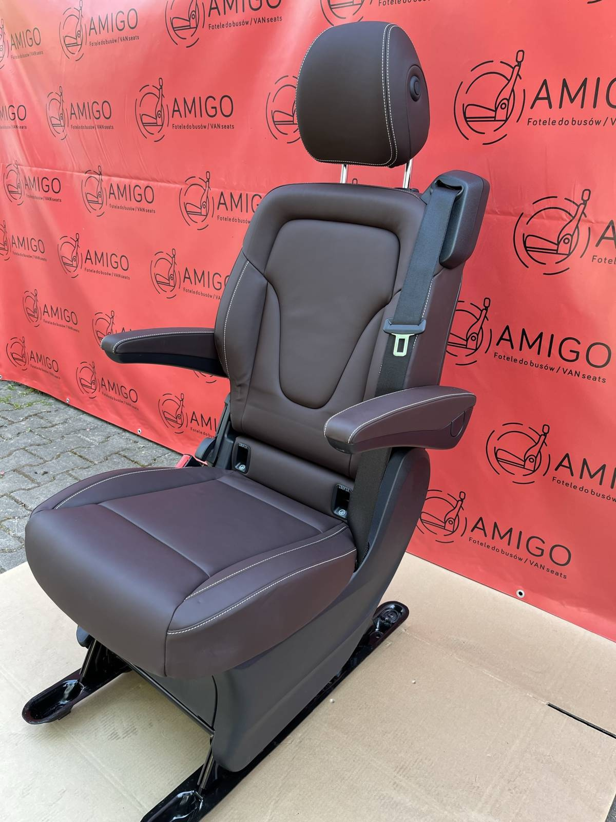 Seat single rear Mercedes V-class W447 Leather Nappa Maron Brown