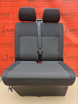Seat VW T6 T5 double front passenger bench Double Grid with safe LHD