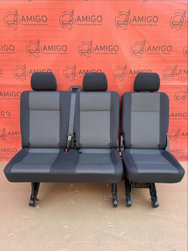 Bench rear triple seat VW T6.1 T6 T5 Transporter BRICKS single + double RHD
