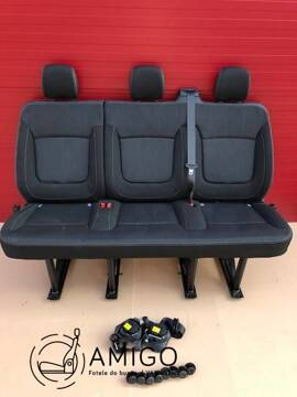 Seat triple bench Renault Trafic Opel Vauxhall Vivaro NV300 Talento belts set