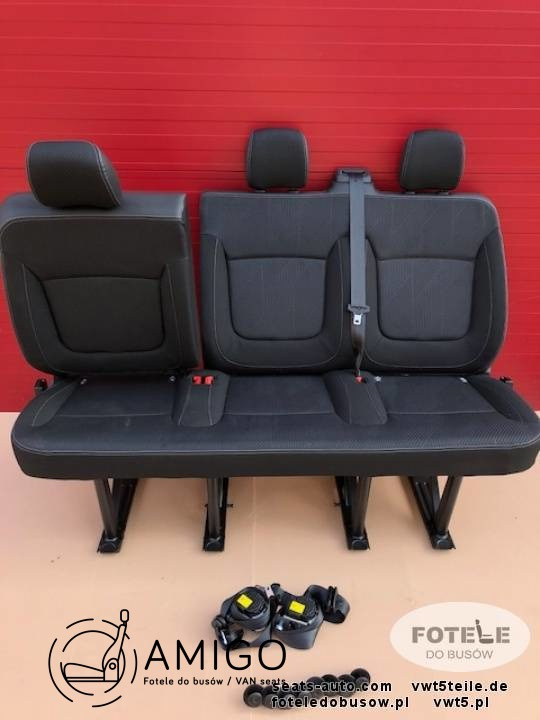 Seat triple bench Renault Trafic Opel Vauxhall Vivaro NV300 Talento belts set