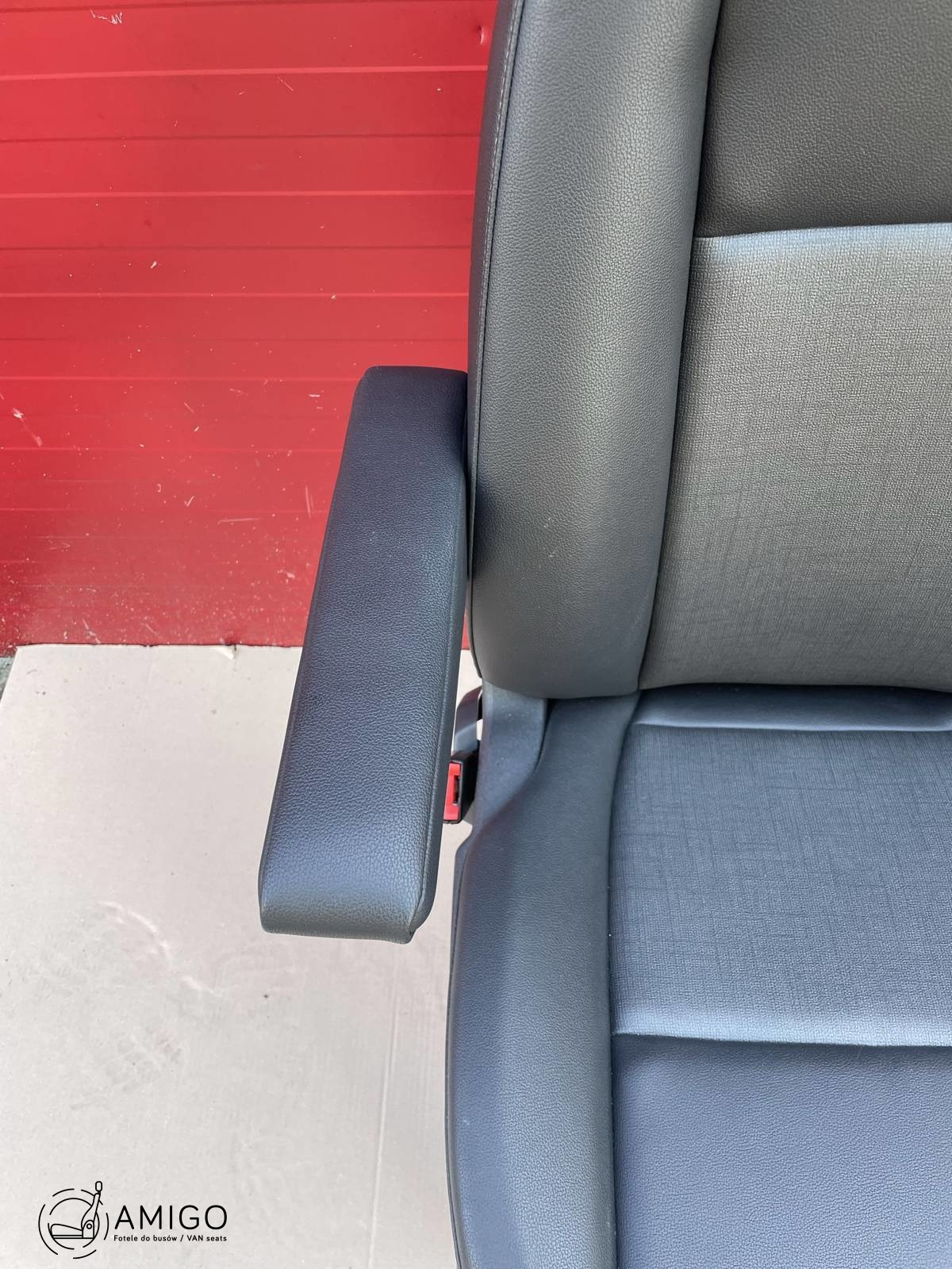 Ford Transit Custom Seat UK passenger | EU driver armrest 2012-2022 black leatherette NEW