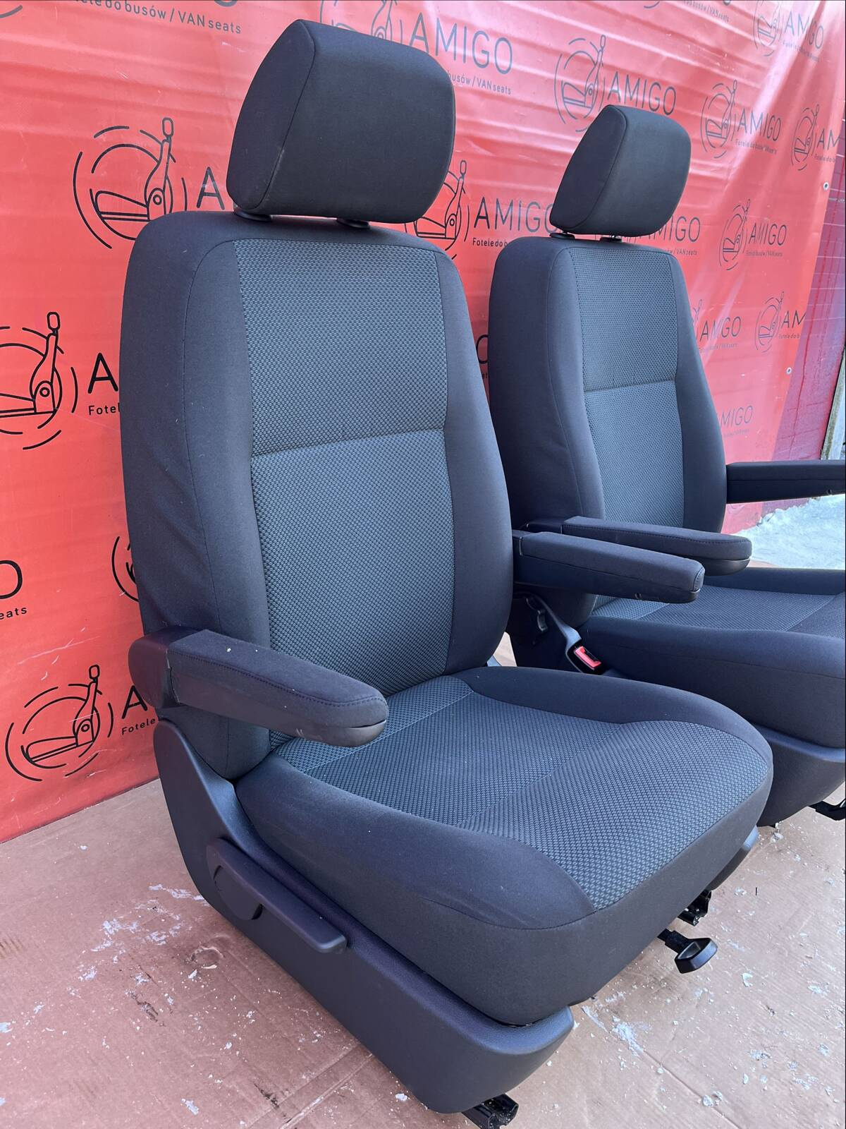 Seat VW T6 T5 front passenger driver SIMORA with base adjustments armrests