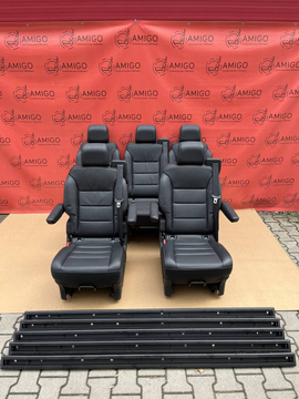 Rear seats bench single Traveller Spacetourer Ulysse Zafira Vivaro Proace leather rails