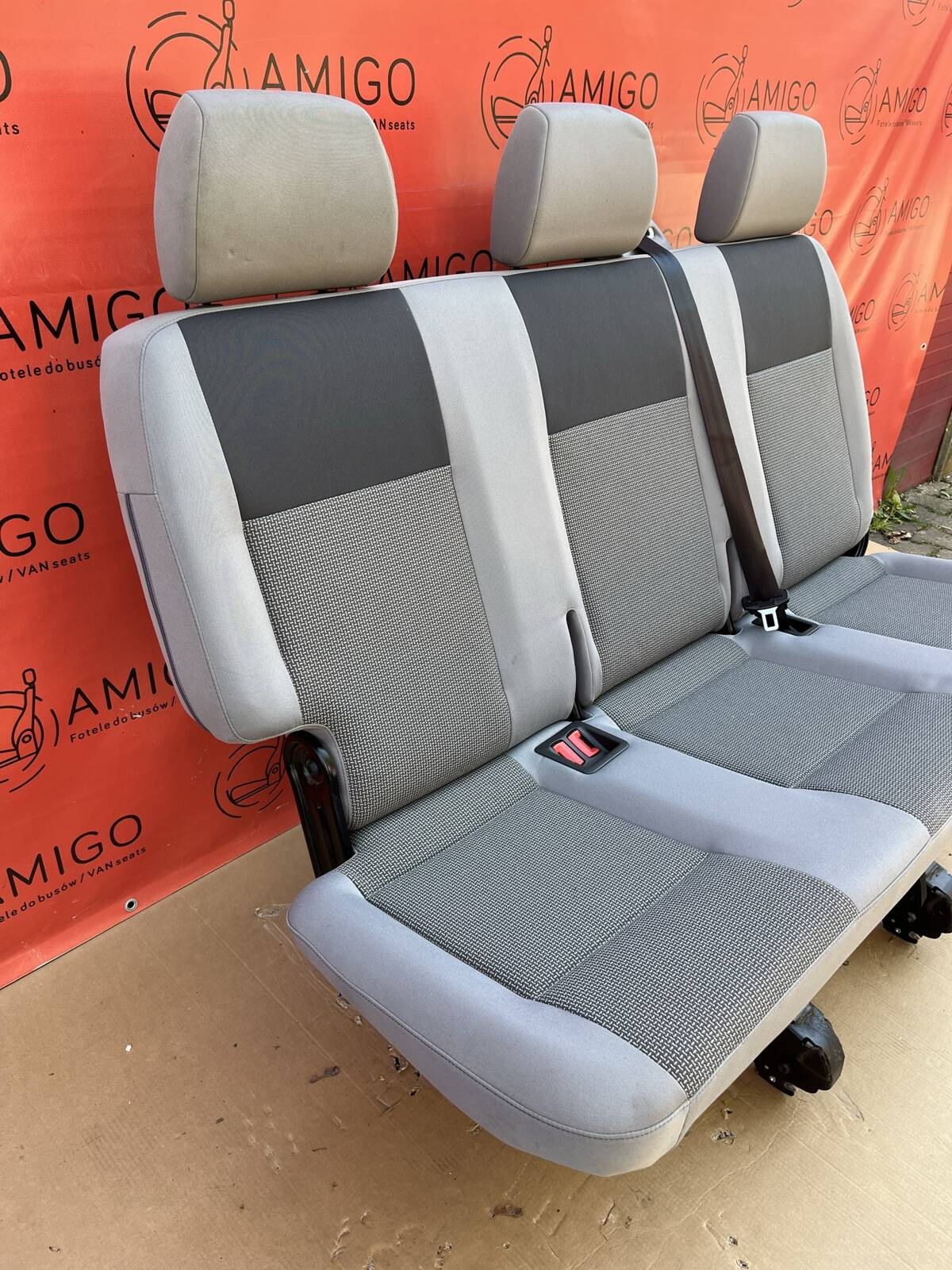 Bench rear triple seat VW T5.1 T5 Timo Grey 4th Row