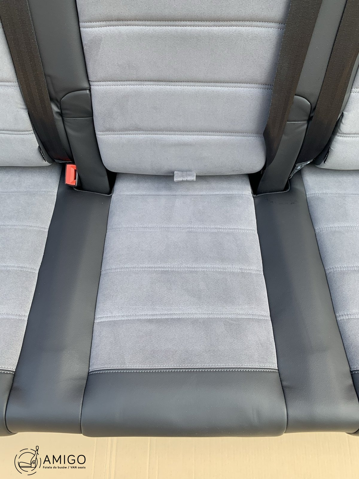 Bench rear triple seat VW T6.1 leather Artvelour Palladium alcantara Multivan Caravelle t5