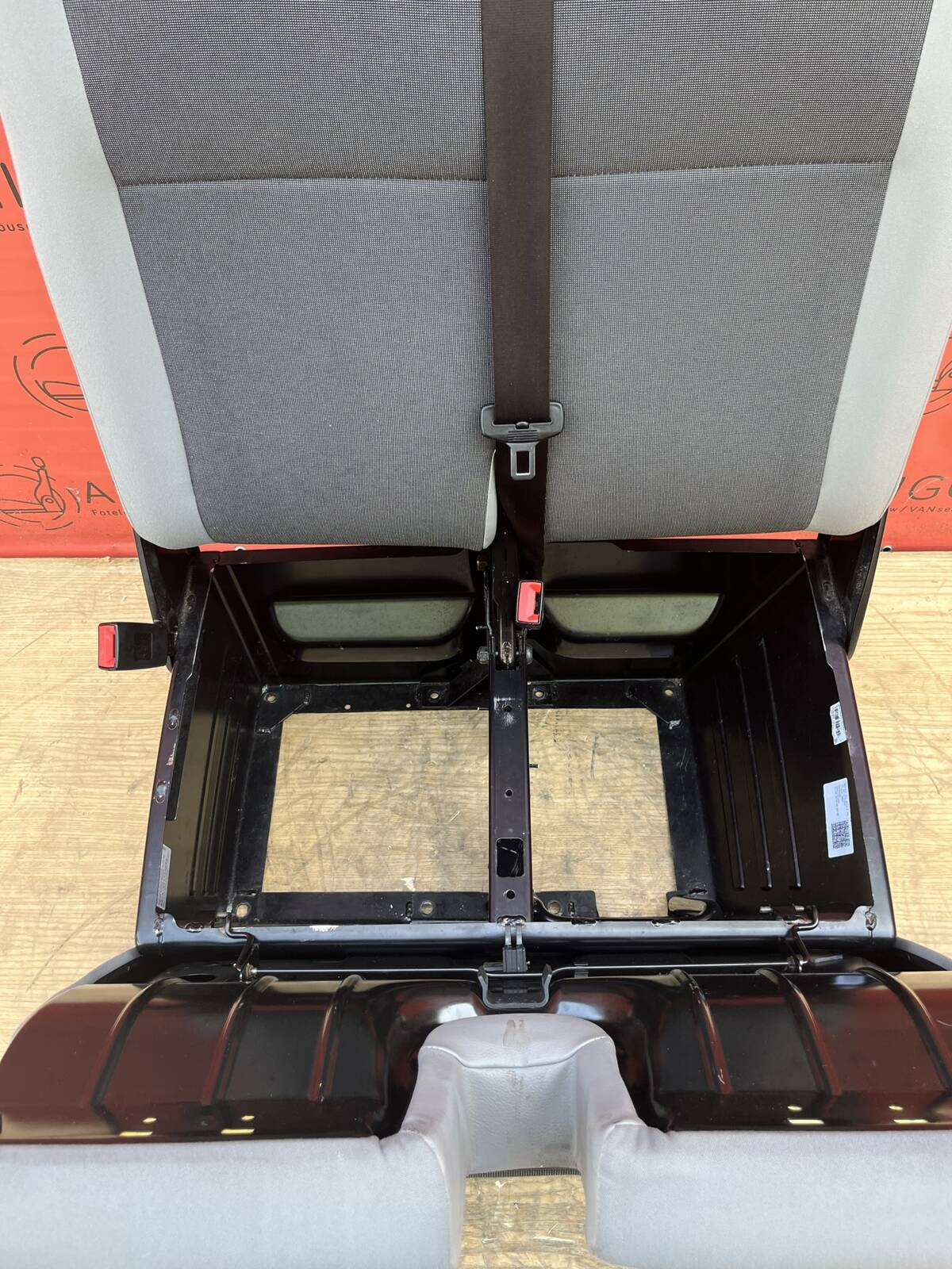 Seat VW T6 T5 double front passenger bench Austin Grey RHD