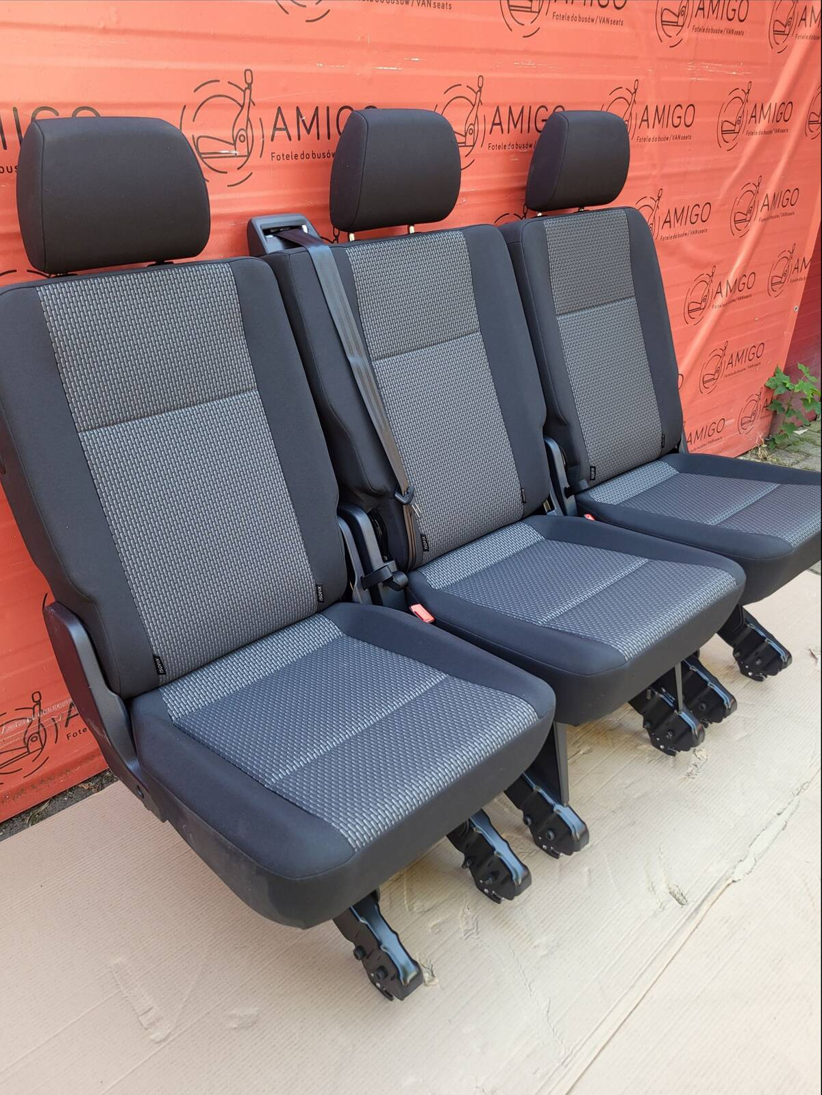 Bench rear triple seat VW T6.1 T6 Transporter BRICKS t5 3x single 1+1+1