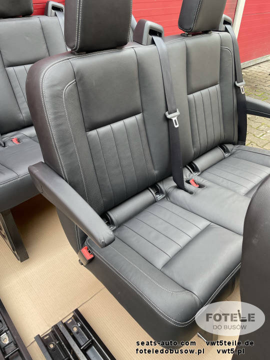 Seats Mercedes Sprinter W907 set rear triple bench + 2x double LEATHER seat