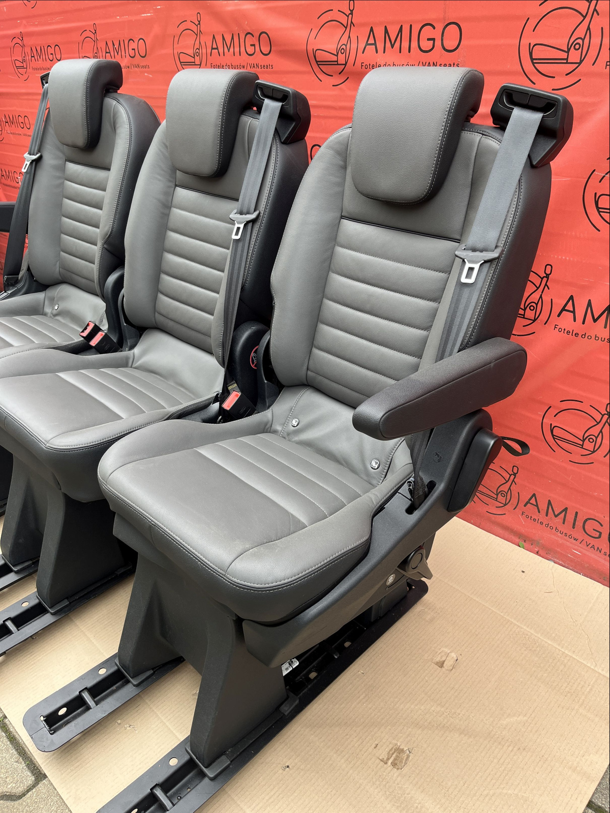 Seat Ford Transit Custom Tourneo bench rear folding seats 3x single seat leather