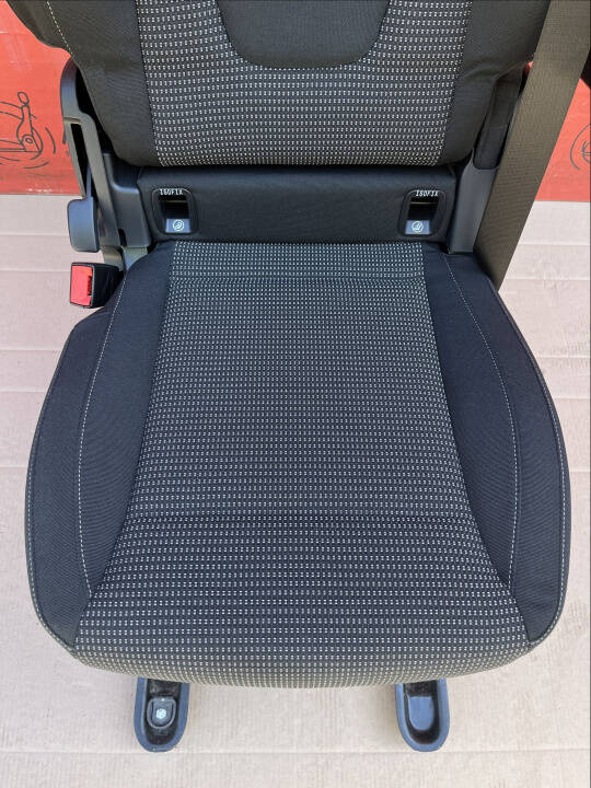 Seat single rear Mercedes V-class W447 Black Santos