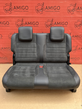 Seat rear bench double VW Caddy MAXI third row Alcantara Black