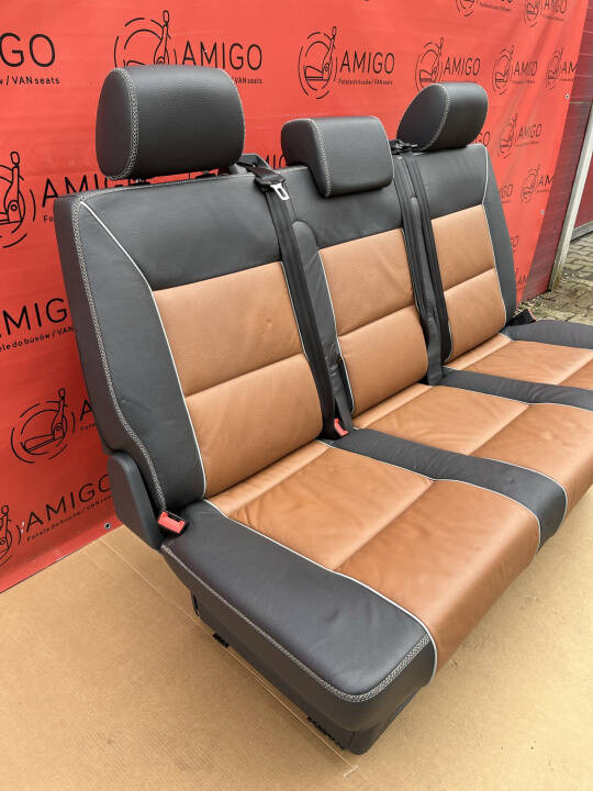 Bench rear triple seat VW T5.1 PanAmericana leather Multivan Caravelle t6