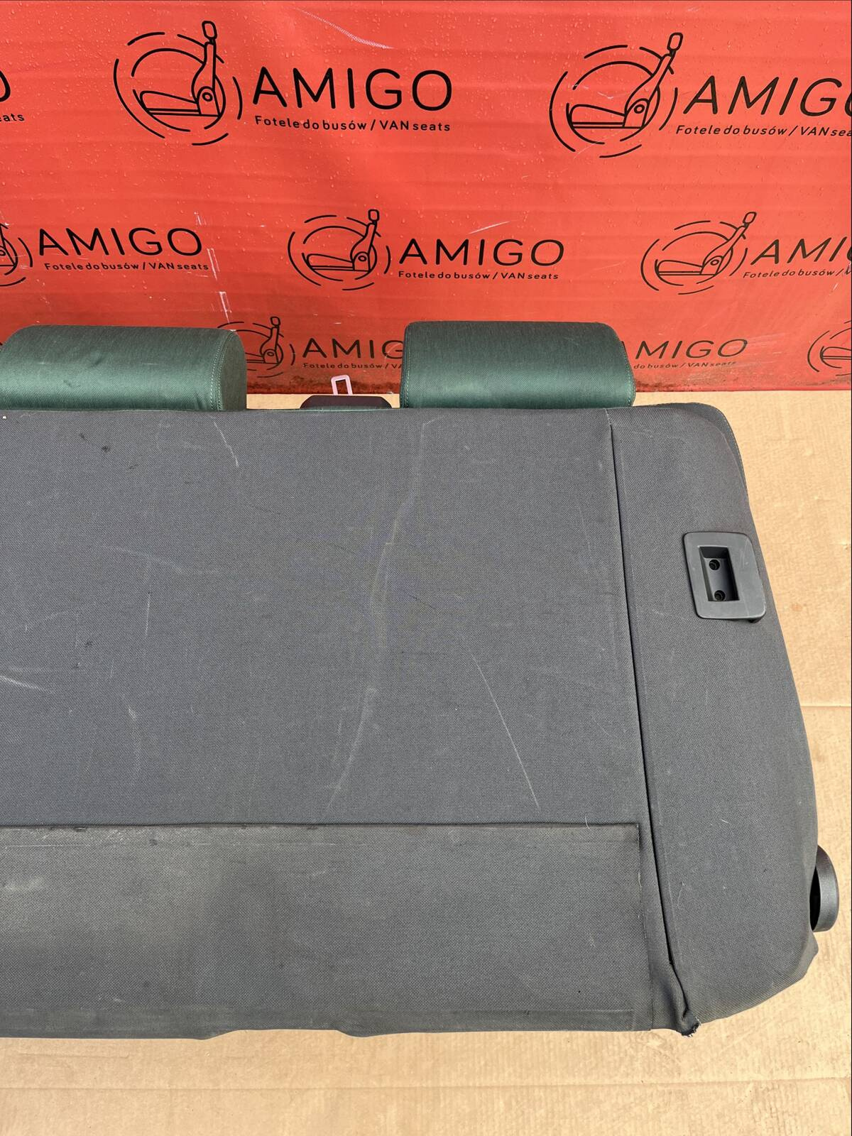 Bench rear triple seat VW T5 Multivan Caravelle Anthracite Duo Green